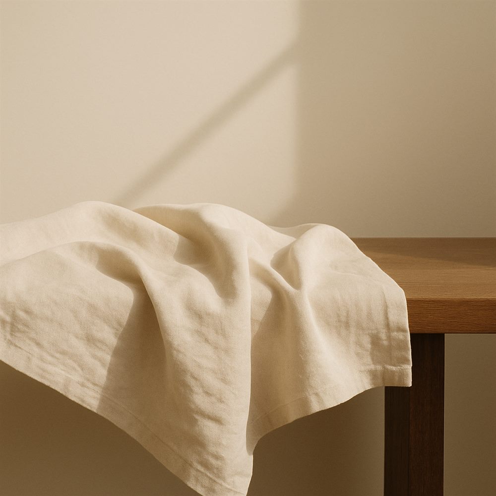 Soft linen and warm wood detail in a treatment suite at Elnes Clinic